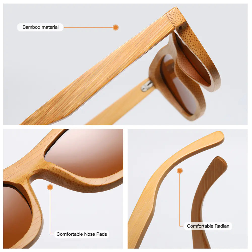 EcoLux Polarized Bamboo Sunglasses