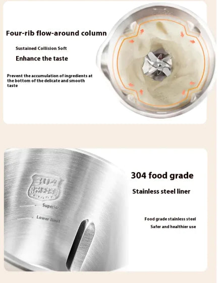 Smart Kitchen Mini Soy Auto Milk Maker | Multifunction Nut Milk Machine with 12-Blade Grinder & Self-Clean (Beige/White)