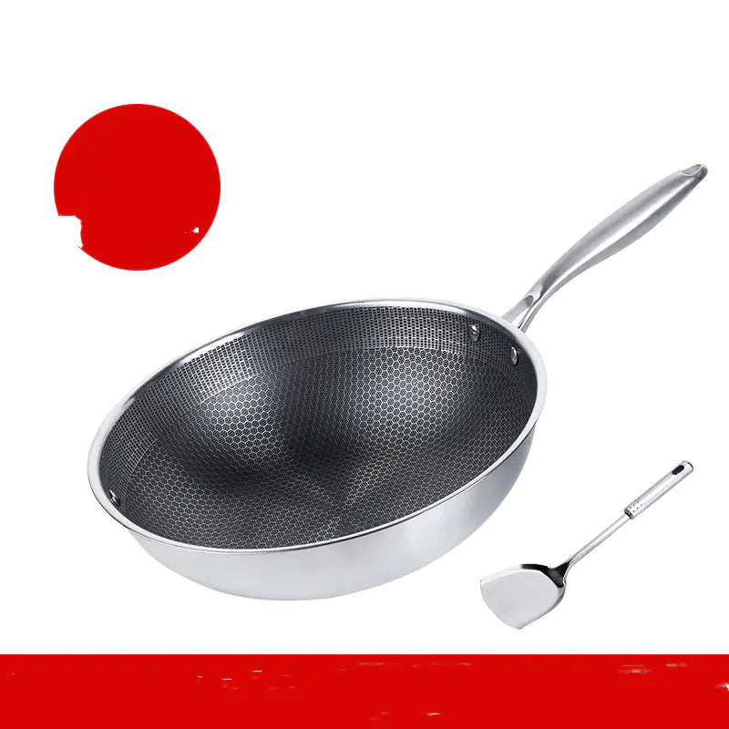 Premium Stainless Steel 32cm/34cm Non-Stick family feast Culinary Wok