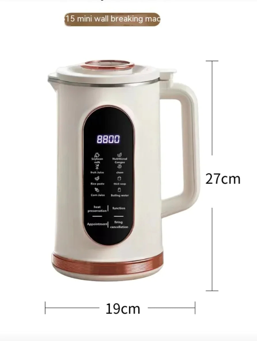 Nut Milk Maker Watermelon Automatic Nut Milk Blender for Picnic Home Camping Beige 1500ml
