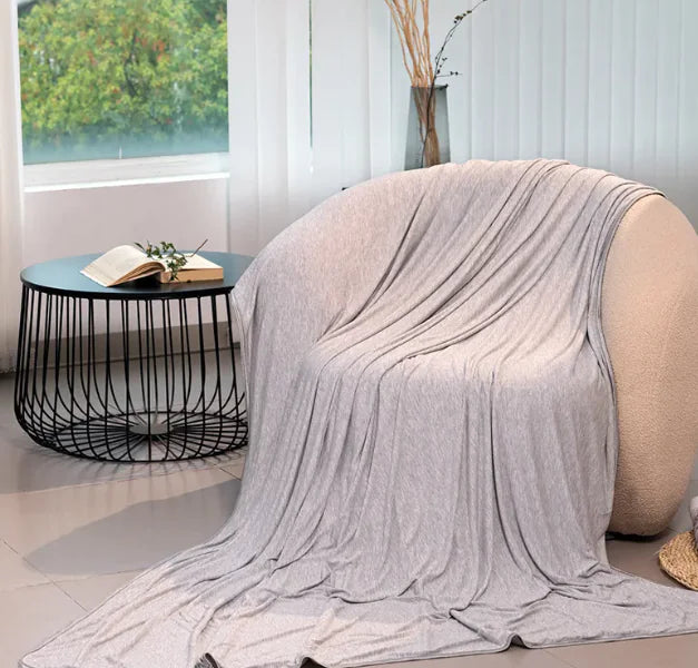 Elegant Bamboo-Infused Cooling Blanket